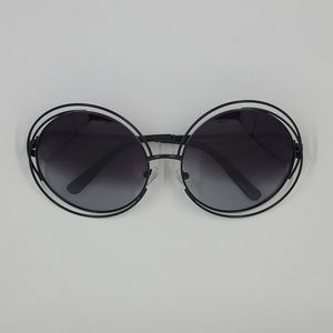 Black Frame Gradient Lens Oversized Women's Fashion Sunglasses Vintage Style